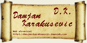 Damjan Karakušević vizit kartica